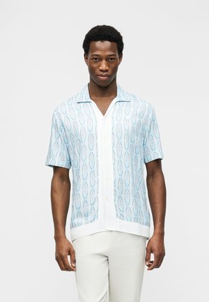 FLORAL LOOP GRAPHIC SHIRT - Hemd - almond cream/parma blue