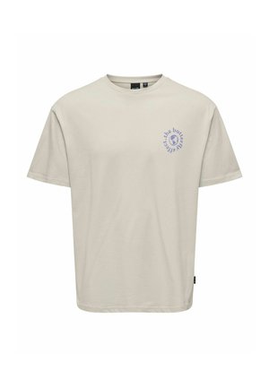 OSJKEANE SS TEE RT VD - T-shirt imprimé - silver lining