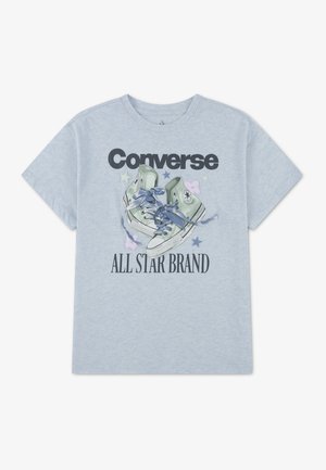 Converse, RIBBON CHUCK TEE - Print T-shirt - cold touch heather