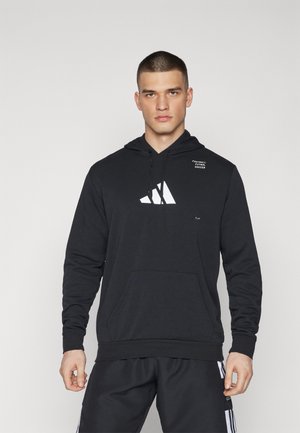 adidas Performance CAT GRAPHIC HOODIE - Bluza z kapturem - black