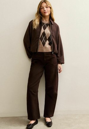 LIGHT  ARGYLE  TABARD - Top - brown pattern