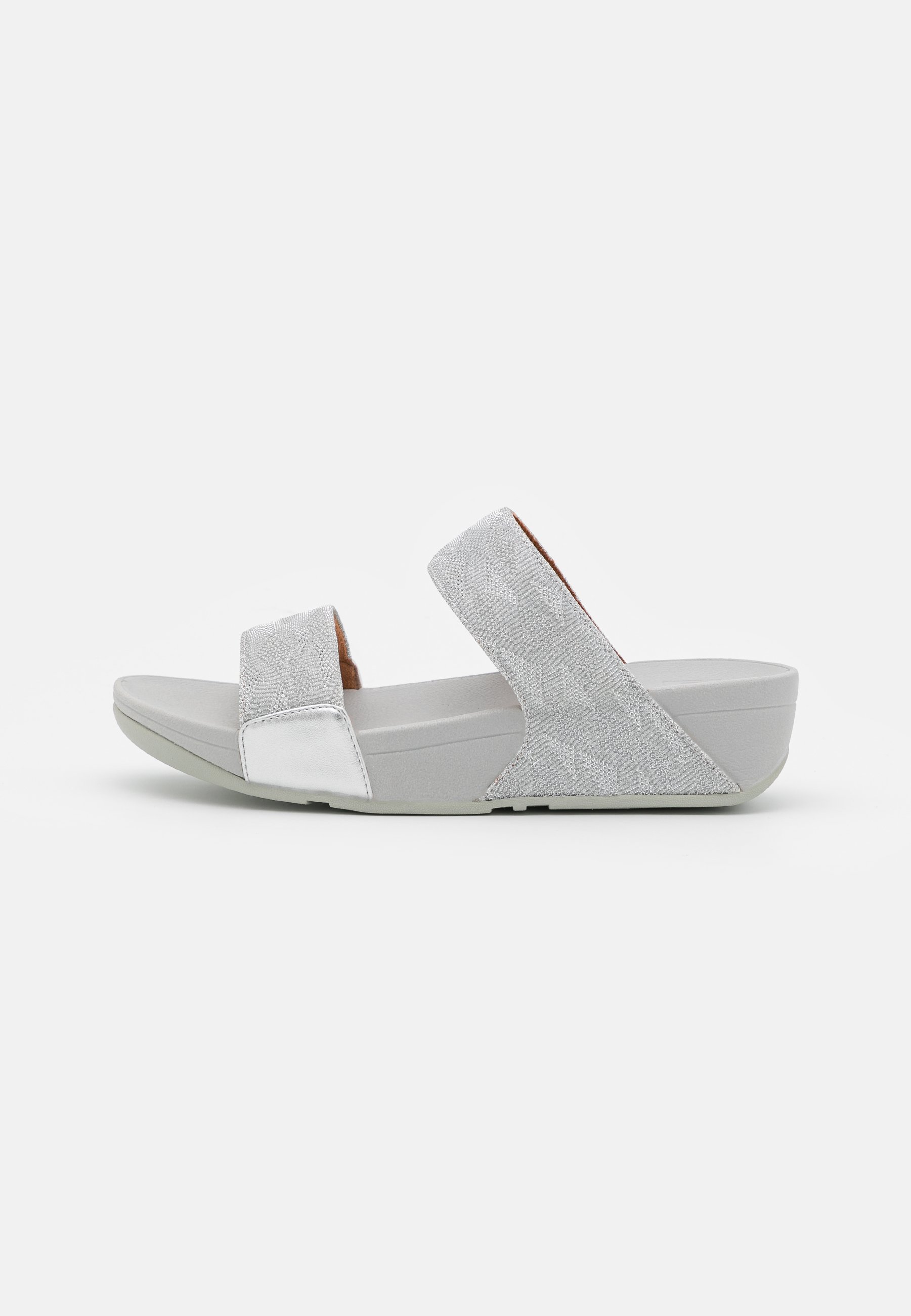 FitFlop LULU GLITZ SLIDES - Muiltjes - silver/zilverkleurig - Zalando.nl