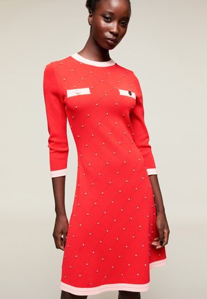 RICAMO DI PIETRE - Jumper dress - rosso