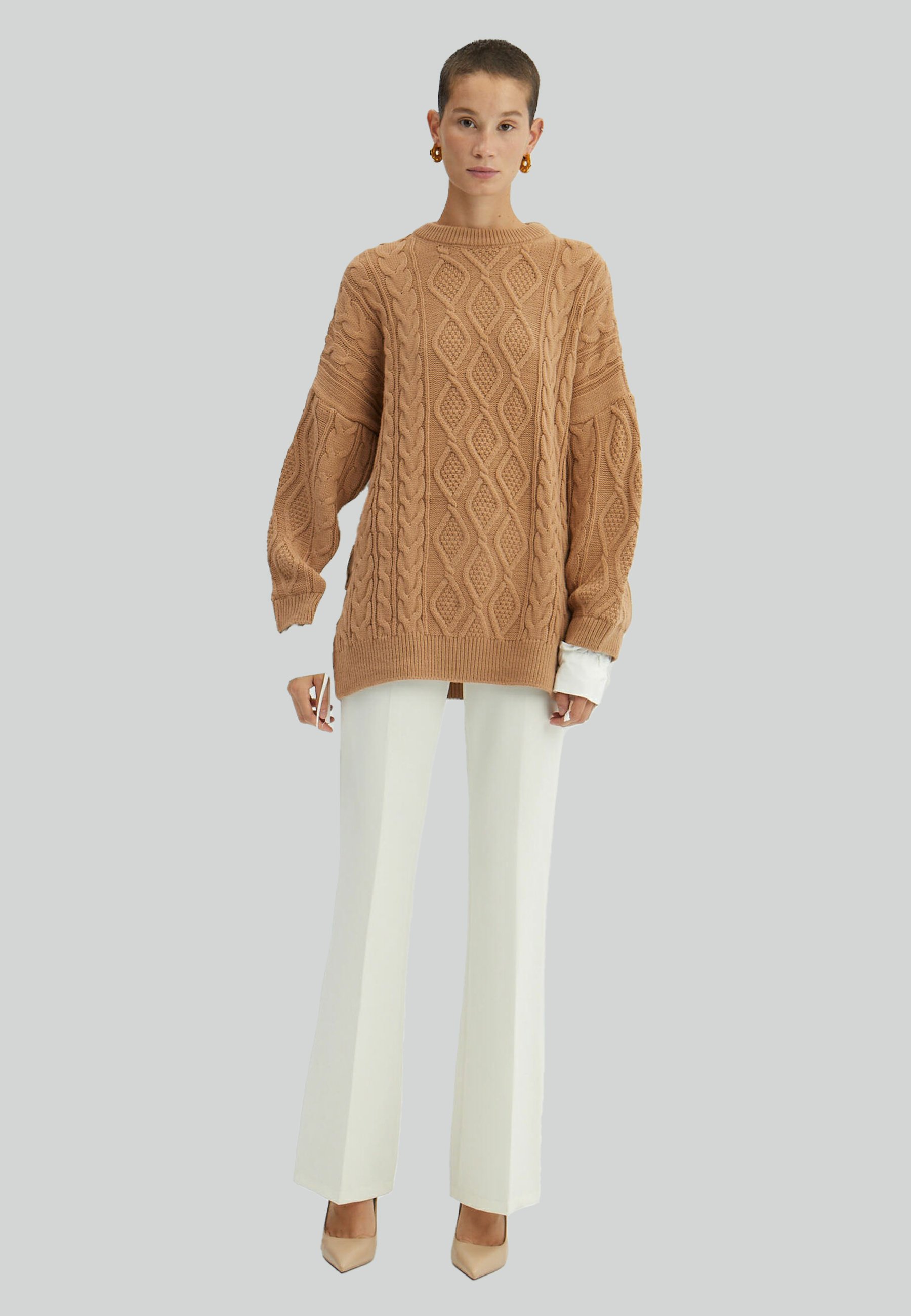 Touché Privé FRILL DETAILED - Trui - camel - Zalando.nl