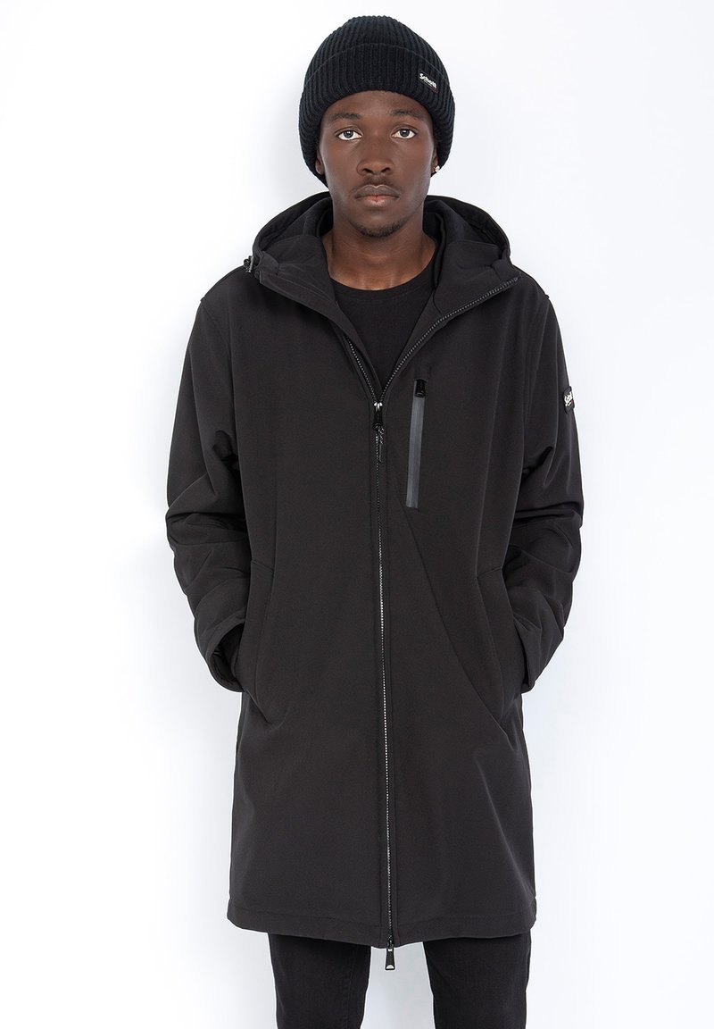 Schott LONG URBAN DÉPERLANT - Veste imperméable - noir