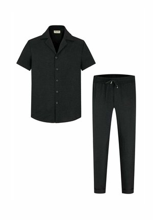 FRILIVIN ENSEMBLE CHEMISE MANCHES COURTES PANTALON - Pantalon classique - noir