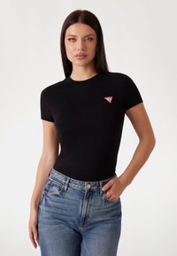Guess MINI TRIANGLE  - Paprasti marškinėliai - jet black