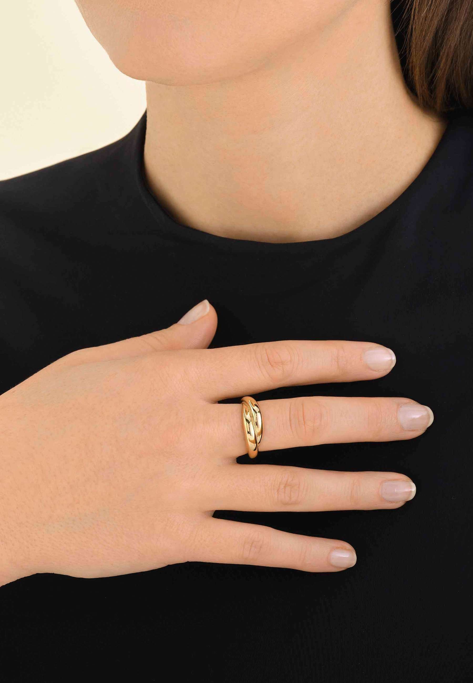 Rosefield Anello Crossed Gold – Gioiello In Acciaio Inox Per Donna – JRCR50G-J951 - 3
