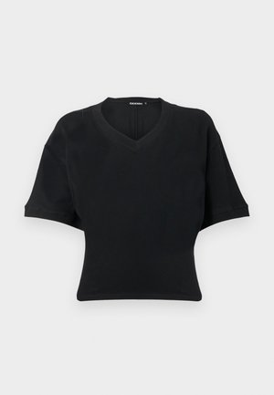 EB Denim, EERO V NECK TEE - Lihtne T-särk - black