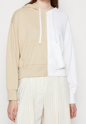 Felpa con zip - beige