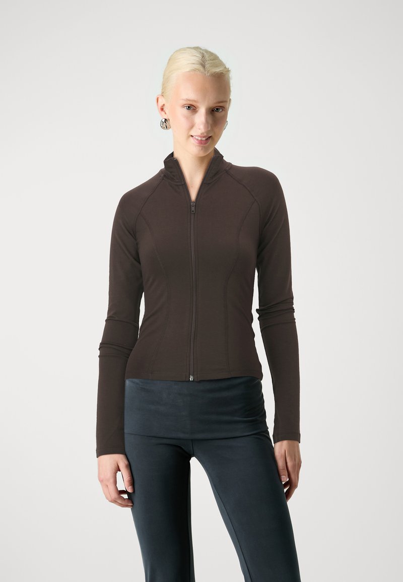 Gina Tricot SOFT TOUCH ZIP JACKET - Spordijakk - java