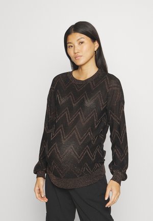 ONLY MATERNITY OLMNICKY LIFE  - Πουλόβερ - black/dark gold