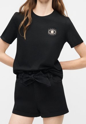 ONLY, T-shirt imprimé - black