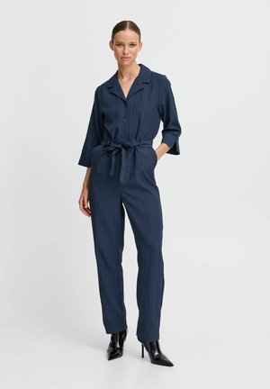 BYMMMIDDE JUMPSUIT - Combinaison - navy pinstripe mix