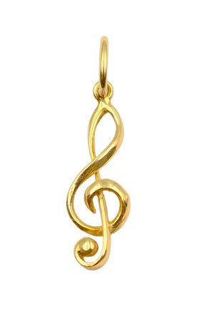 NOTENSCHLÜSSEL   - Ciondolo - gelbgold-coloured