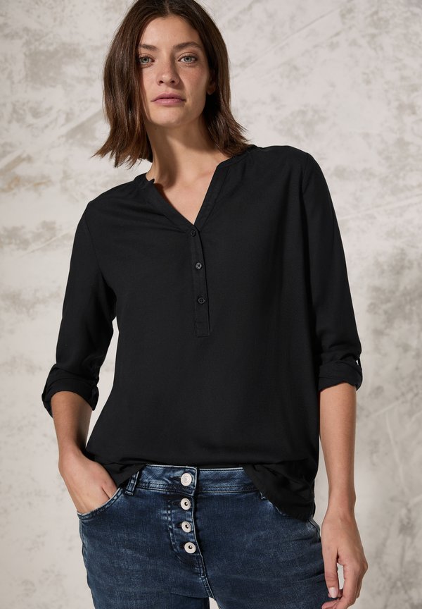 LANGE - Bluse - schwarz