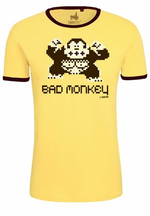 BAD MONKEY - Print T-shirt - gelb/braun