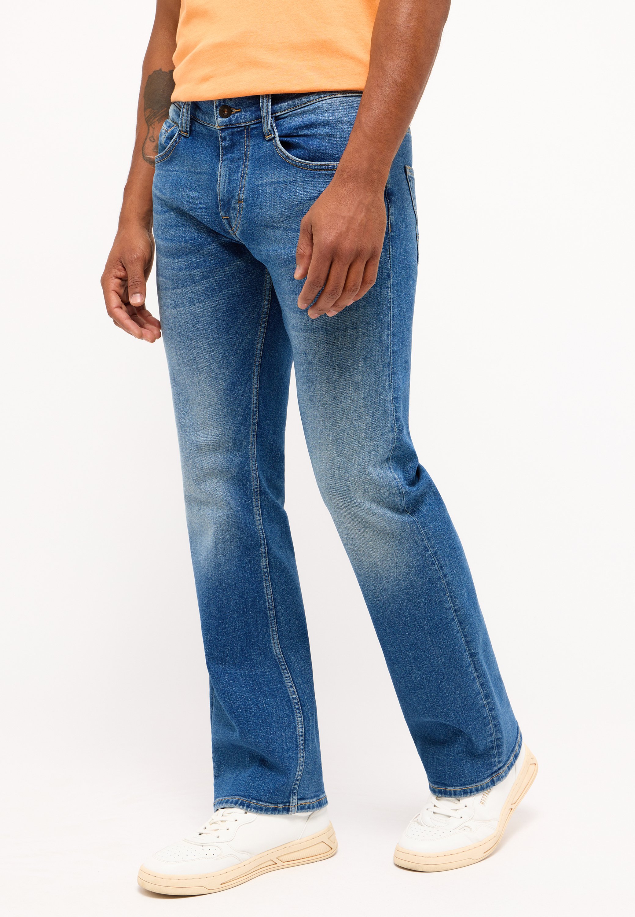 Jeans Uomo Mustang Style Tramper Straight - Vestibilità Dritta In Cotone Elasticizzato