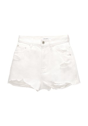 PULL&BEAR Denimové šortky - white