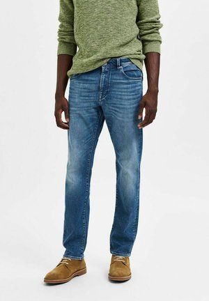 SELECTED HOMME BLUE Jeans Uomo - Denim Nero - Vestibilità Comoda, Taglio Dritto - W38 L34, Cotone Elastico, Stile Nordic