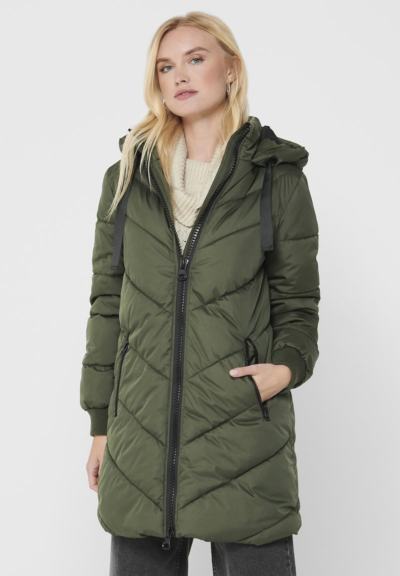 JDY - JDYSKYLAR PADDED HOOD JACKET  - Winter coat - forest night, Enlarge