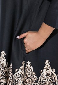 Ulla Popken 3/4 SLEEVE   - Jurk - black