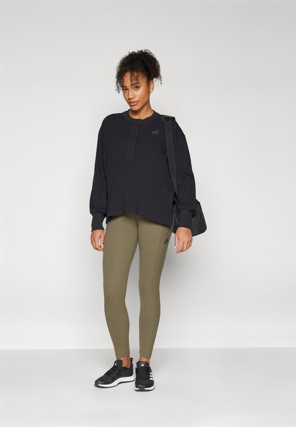 RIBBED HIGH-WAIST 7/8 (MATERNITY) - Leggings - olive strata2