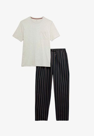 Marks & Spencer, STRIPED SET - Nachtwäsche Set - grey mix