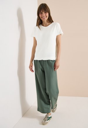 Cecil, T-SHIRT MIT RUNDHALS UND STRUKTUR - T-shirt basique - vanilla white
