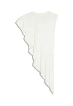 Bershka, ASYMMETRIC LONG - T-SHIRT - T-Shirt print - white