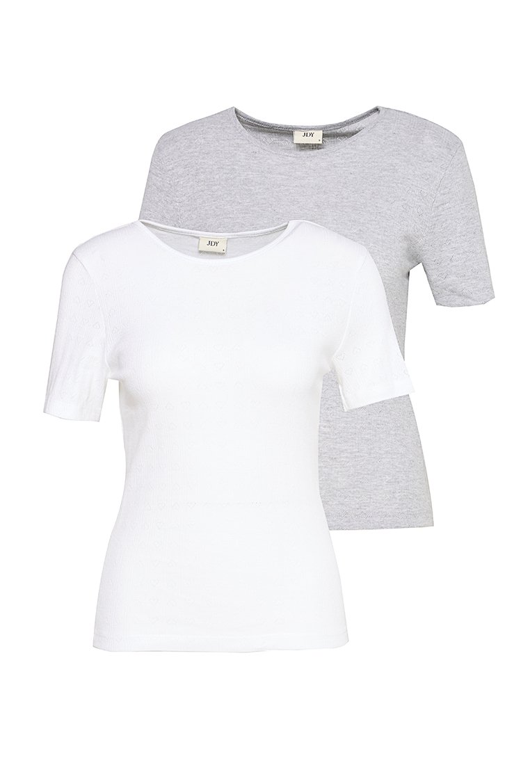 JDY T-shirt basic grijs