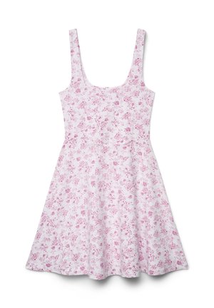 Terranova, SKATER CON FLOREALE - Vestito di maglina - var rosa
