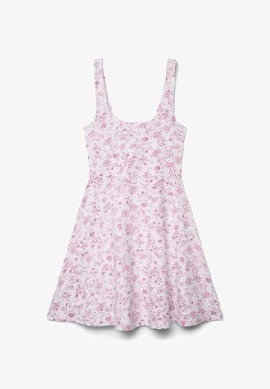 Terranova, SKATER CON FLOREALE - Vestito di maglina - var rosa