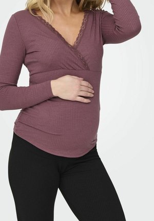 Langærmet T-shirt - mottled lilac