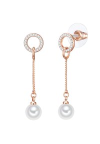 Earrings - rose gold coloured