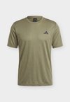 WORKOUT ESSENTIALS BASE - Αθλητικό μπλουζάκι - olive strata