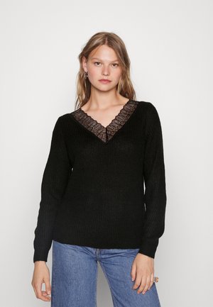 VIGLACY REV V-NECK - Jumper - black
