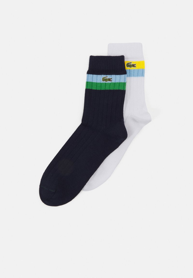 Lacoste 2 PACK Socks white/navy blue/overview/tarragon/pistil/white