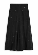 Massimo Dutti MIDI WITH EYELET - A-line skirt