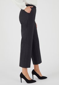 Damart LARGE LAINE BI STRETCH STATURES - Pantaloni - anthracite chiné