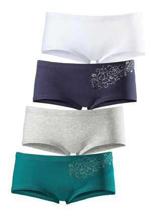 LASCANA 4PACK - Panties - petrol grau meliert marine weiß