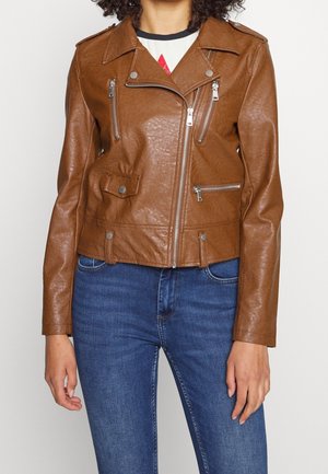 Veste en similicuir - cognac