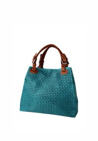 DrachenLeder Handtas - türkis braun