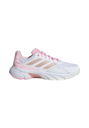 adidas Performance COURTJAM CONTROL 3 - Chaussures de tennis toutes surfaces - cloud white   silver metallic   lucid pink