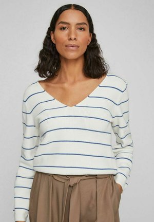 VICHAI V-NECK NOOS - Pullover - white alyssum