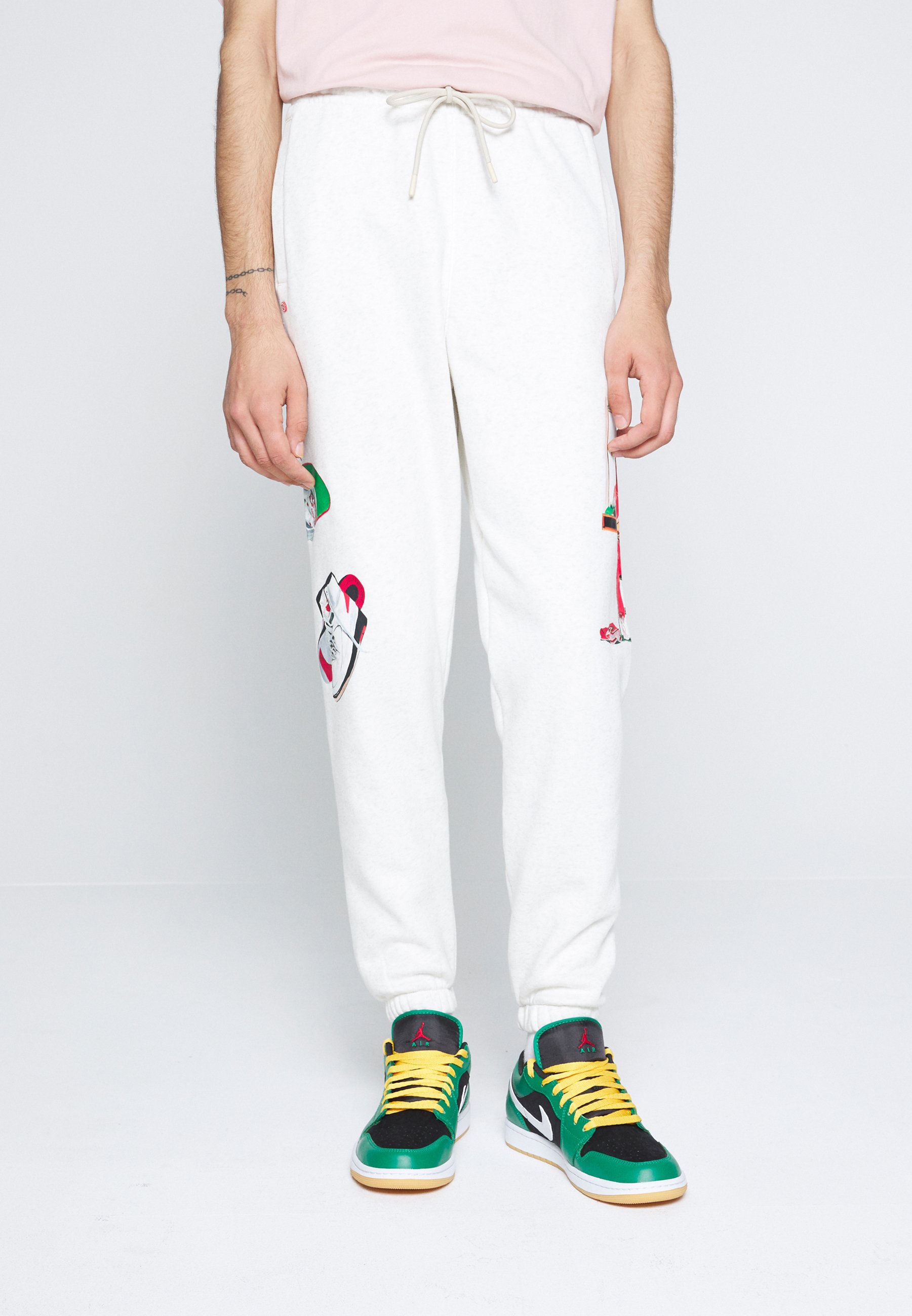 Jordan Trainingsbroek - oatmeal heather/black/sail/lichtgrijs - Zalando.nl