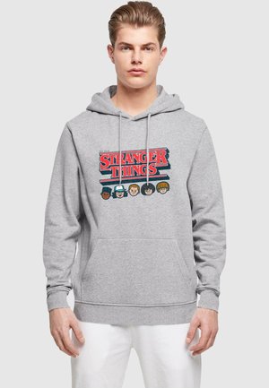 STRANGER THINGS - CARICATURE LOGO HOODY - Kapuzenpullover - heather grey
