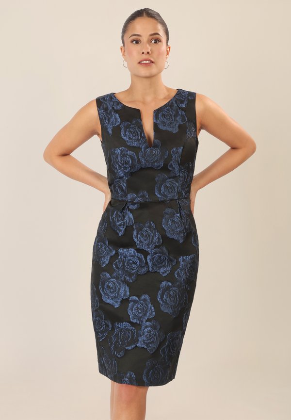 JACQUARD - Freizeitkleid - schwarz nachtblau