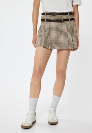 Falda plisada - brown