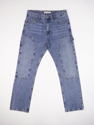 2Y Studios HALDOR CARPENTER STRAIGHT - Jeans Straight Leg - mid blue